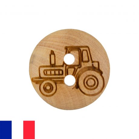 Bouton bois tracteur