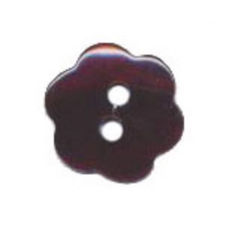 Bouton noir nacre fleur