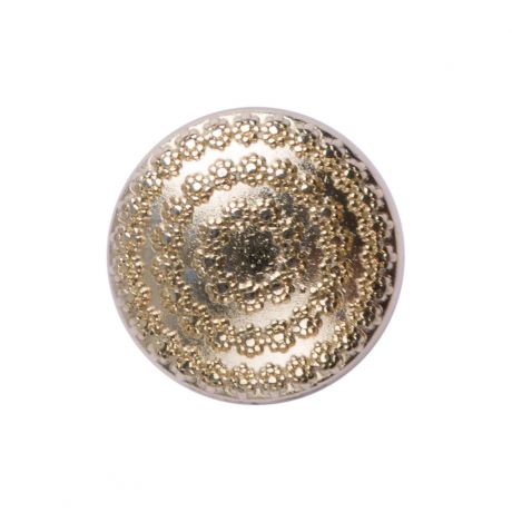 Bouton métal bombé à queue