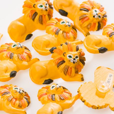 Bouton enfant lion