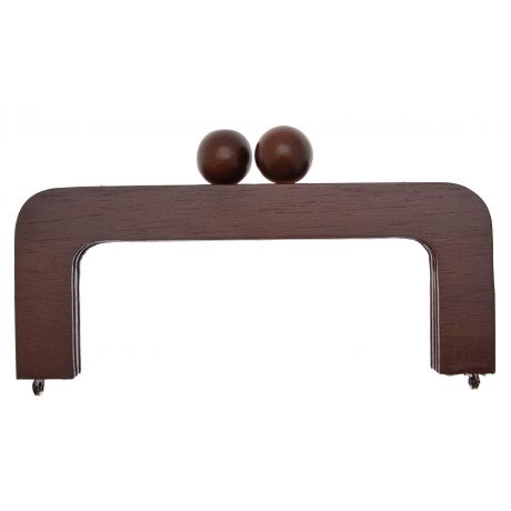 Fermoir rectangulaire en bois marron