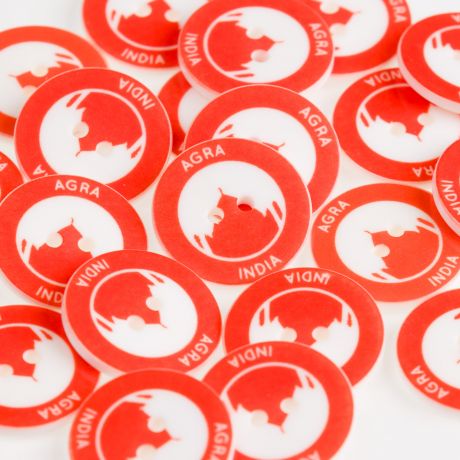 Bouton imprim� India