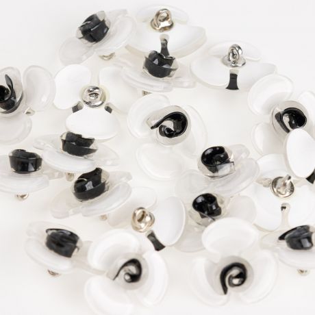 Bouton fleur bicolore