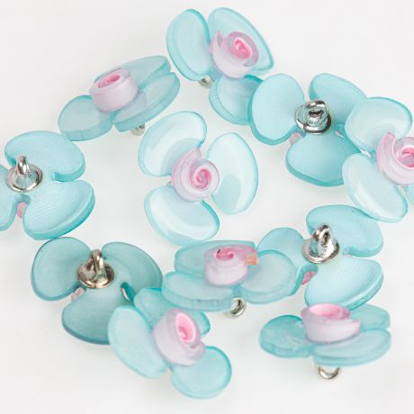 Bouton fleur bicolore