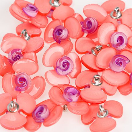Bouton fleur bicolore