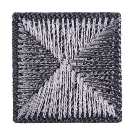 Thermocollant et autocollant Carr� r�paration gris