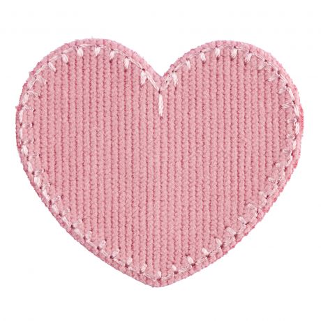 Thermocollant C�ur velour rose