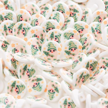 Bouton bonhomme de neige sapin