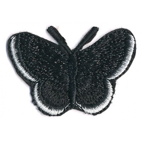 Thermocollant papillon noir 3,5 x 5 cm