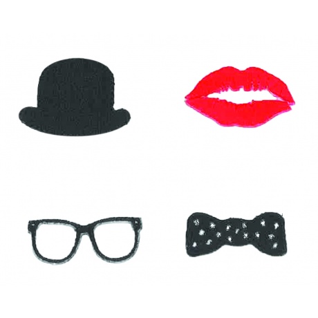 Thermo chapeau, bouche, nud, lunette 3,5 x 3 cm