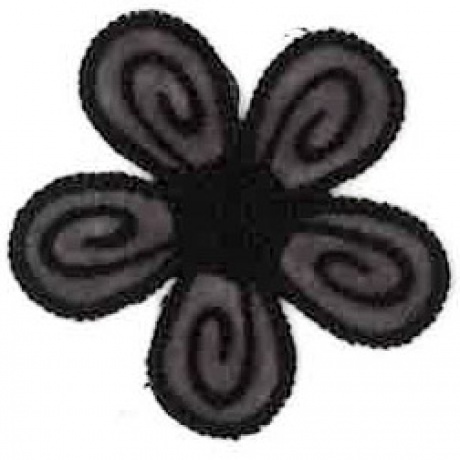 Thermocollant fleur noire
