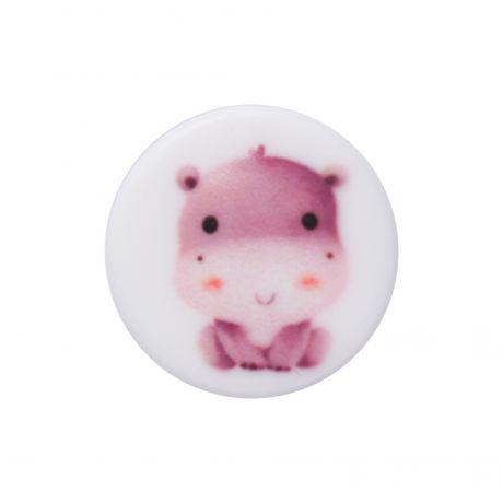 Bouton enfant à queue hippopotame