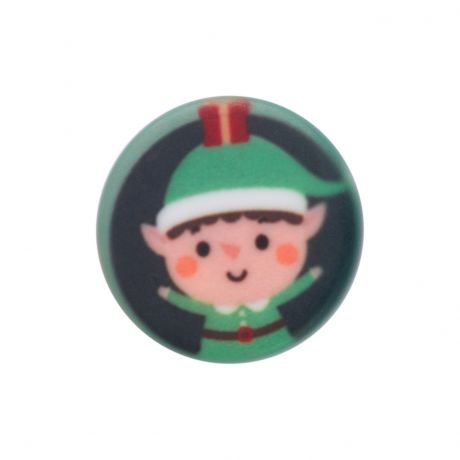 Bouton illustré Noël