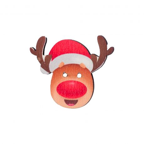 Bouton découpé forme Noël