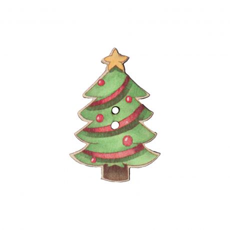 Bouton découpé forme Noël