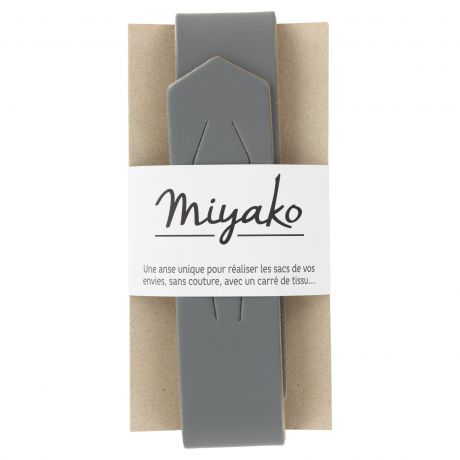 Anse de sac Miyako en cuir gris acier