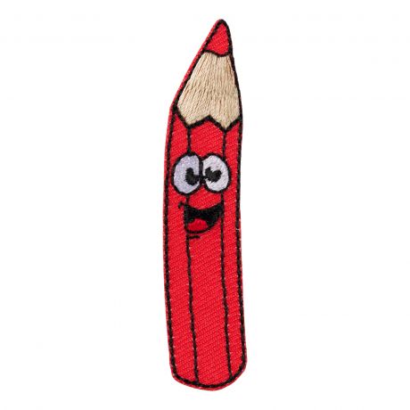Thermocollant crayon rouge 7,5x1,5 cm