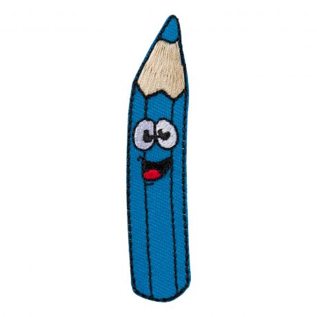 Thermocollant crayon bleu 7,5x1,5 cm