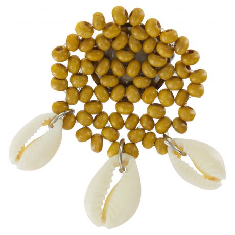 Breloque perles et coquillages 55x35