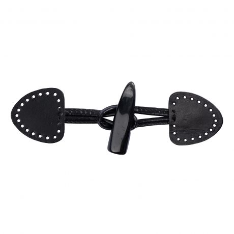 Brandebourg noir imitation corne