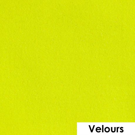 Flock effet velours jaune fluo