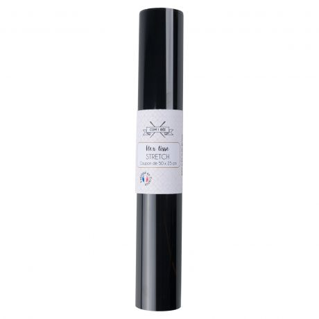 Flex stretch noir 50x25 cm