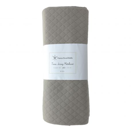 Coupon Tissu France Duval jersey matelass taupe France Duval