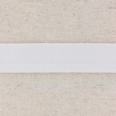 Ceinture lastique maille 25mm blanc