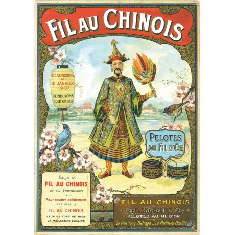 Affiche Fil au Chinois vintage - mod�le n.3