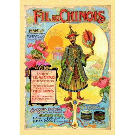 Affiche Fil au Chinois vintage - mod�le n.4