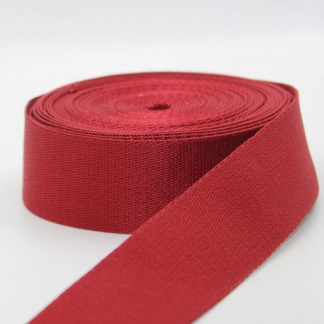 Sangle douce 40 mm polyester bordeaux