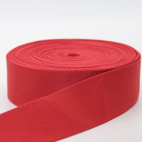 Sangle douce 40 mm polyester rouge