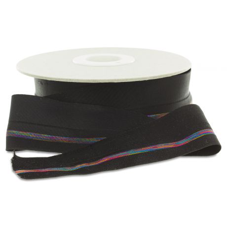 lastique lurex pr-pli 40mm noir multicolore