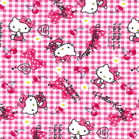 Tissu Hello Kitty ribbon cherry