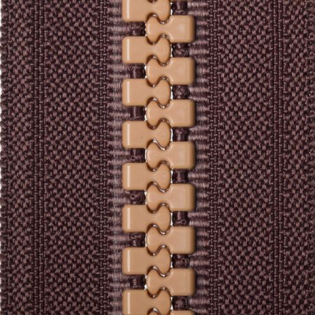Zipper bicolore marron/beige 20cm x2