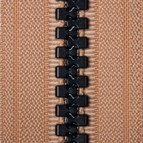 Zipper bicolore beige/noir 40cm x2