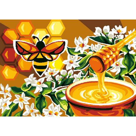 Canevas antique 32/50 - le miel