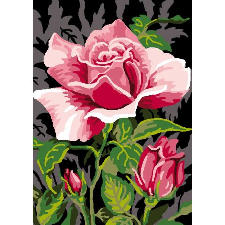 Canevas antique Luc 32/50 - roses