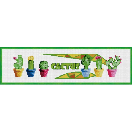 Kit de frise point compt Cactus