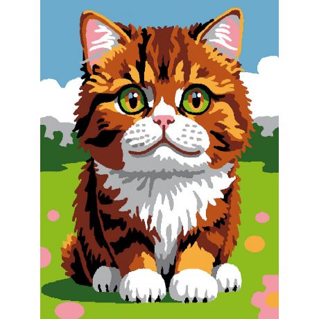 Kit Canevas Luc blanc 20/25cm - chat