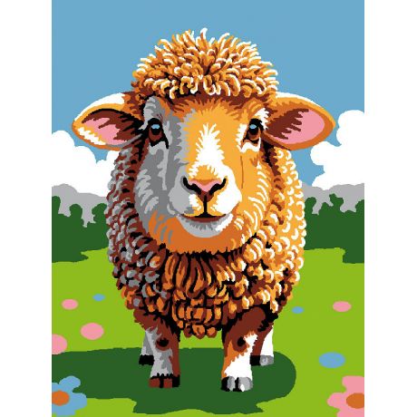 Kit Canevas Luc blanc 20/25cm - mouton