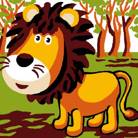 Kit canevas soudan enfant Lion