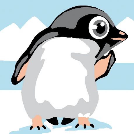 Kit canevas soudan enfant Pingouin