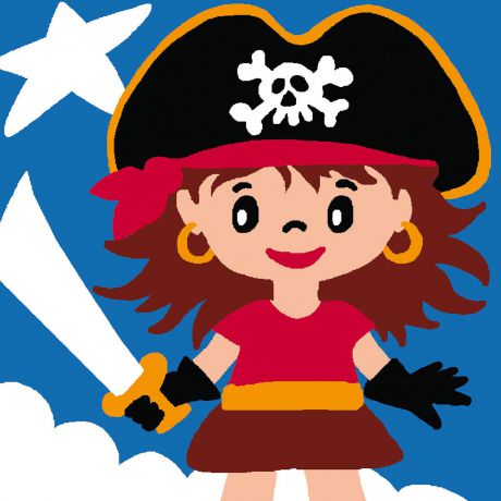 Kit canevas soudan enfant Pirate fille