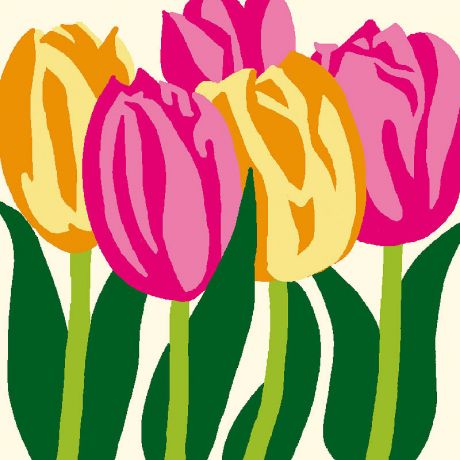 Kit canevas soudan enfant tulipes