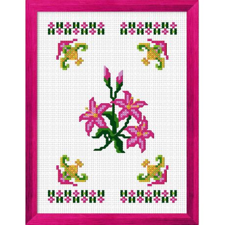Kit point compté Aïda - fleurs