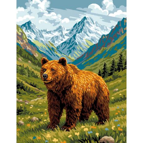 Canevas Luc antique 50/65 - ours des pyr�n�es