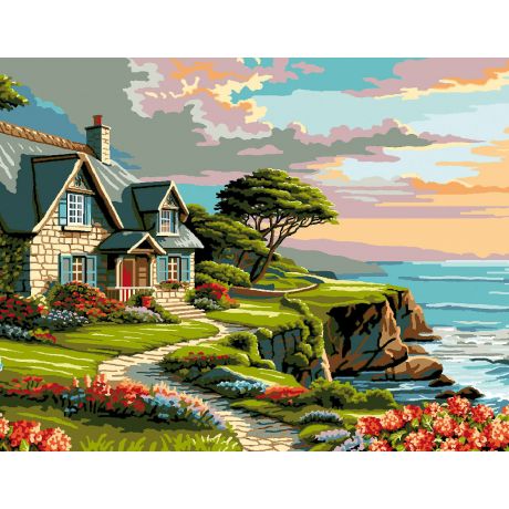 Canevas Luc antique 50/65 - bord de mer