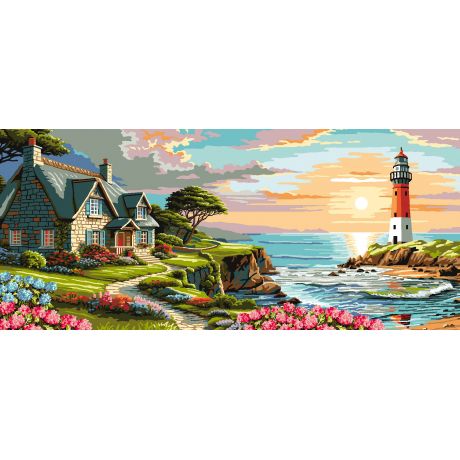 Canevas Luc antique 65/130 - soleil couchant