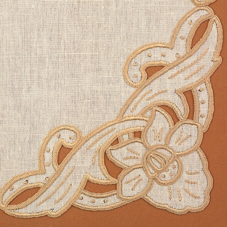 Napperon ovale coton blanc non bord